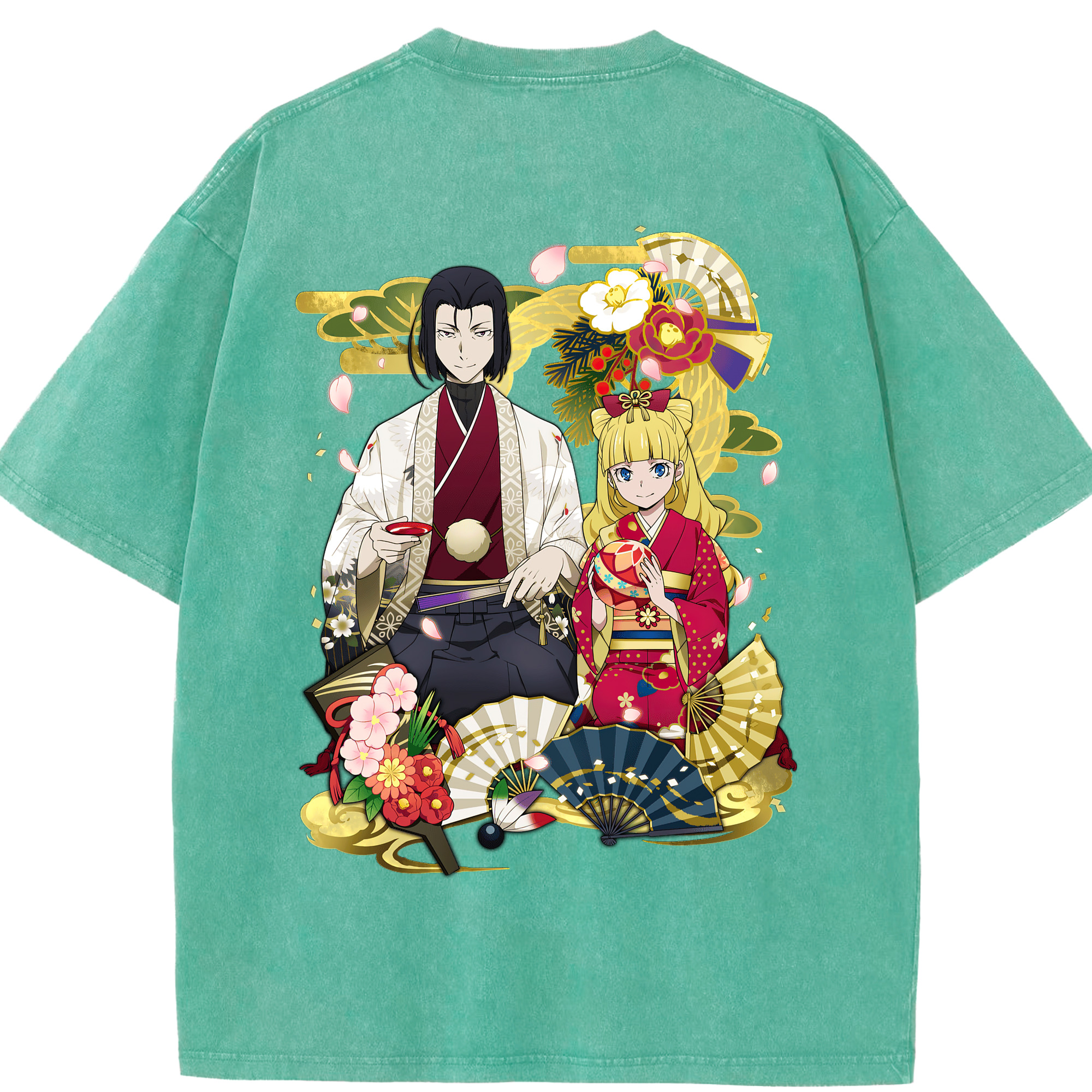 （画像用） 文豪ストレイドッグス Bungo Stray Dogs 綿100% ヴィンテージ風 半袖Tシャツ（背面プリント）